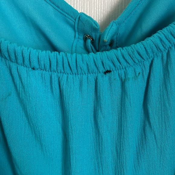 Lily Morgan Turquoise Summer Dress - Size S - Picture 4 of 5